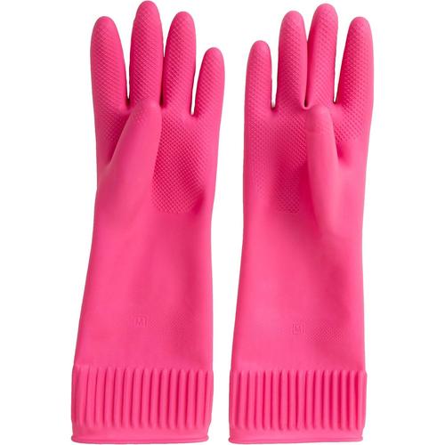 Gants en caoutchouc de nettoyage de vaisselle ménagers imperméables réutilisables, gant de cuisine antidérapant (moyen)