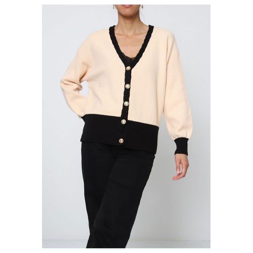 Gilet Cardigan Beige Femme