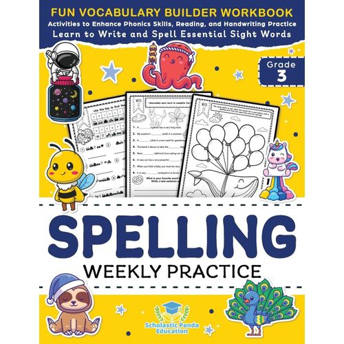 Spelling Weekly Practice For 3rd Grade
