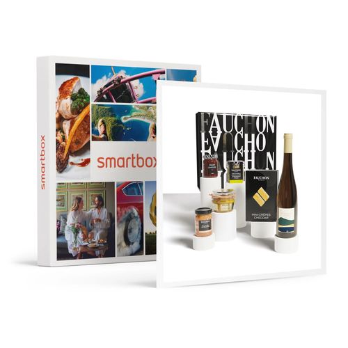 Coffret Essentiel Blanc Fauchon : Délices Salés Et Vin Livrés À Domicile - Smartbox - Coffret Cadeau Gastronomie