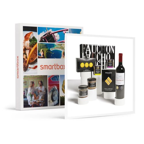 Coffret Essentiel Rouge Fauchon : Délices Salés Et Vin Livrés À Domicile - Smartbox - Coffret Cadeau Gastronomie