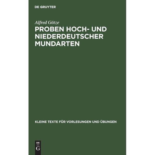 Proben Hoch- Und Niederdeutscher Mundarten