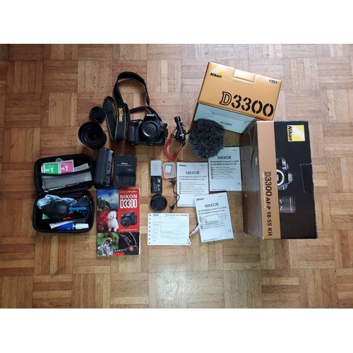 Nikon D3300 24.2 mpix + Objectif Nikkor 35mm 1:1.8 + micro rode