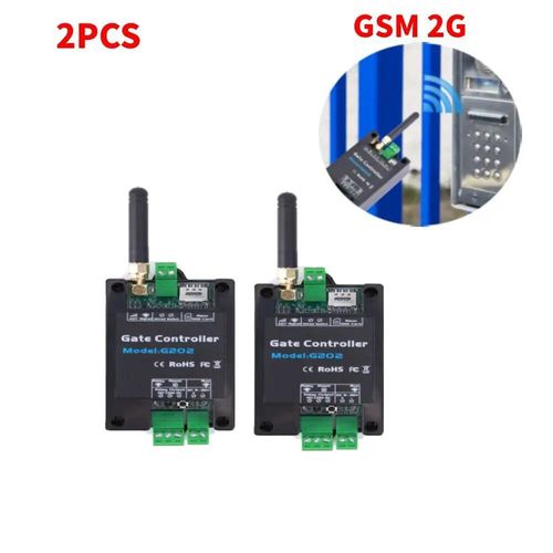 Ouvre-porte sans fil G202 GSM,1 à 5 pièces,commutateur de relais 4G/2G,télécommande d'accès de porte,appel gratuit - 2PCS GSM 2G[B]
