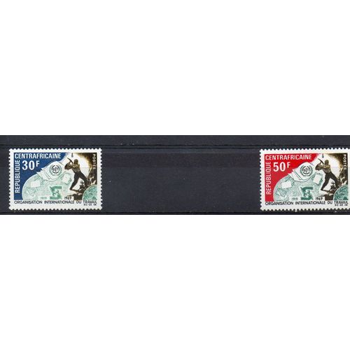 Centrafrique Timbres Organisation Internationale Du Travail 1969