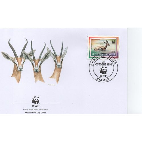 Niger Timbres Animaux En Voie De Disparition 1998 4 Fdc