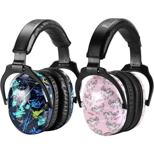 ZOHAN 030 Casque Kids Anti Bruit Lot de 2, Protection Auditive confortable, Casque Anti Bruit Enfant Facilement Réglable Pliable