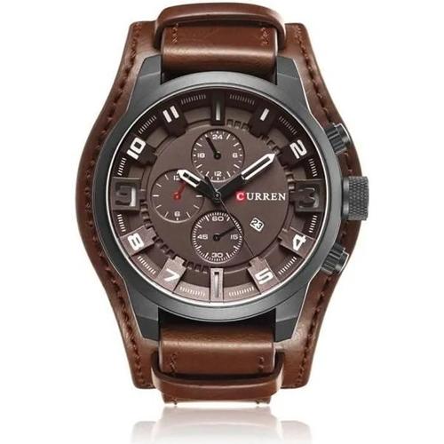 Montre - Curren - Homme - Quartz - Cuir - Analogique - Marron