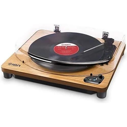 ION Audio Air Lp Platine Vinyle Bluetooth à Trois Vitesses (33, 45 Et 78 Tours) avec Conversion Usb Finition Bois