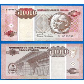Angola 500000 Kwanzas 1995 Barrage Agostino Neto Afrique Billet Kwanza