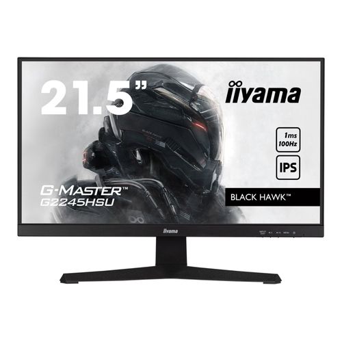 iiyama G-MASTER Black Hawk G2245HSU-B2 - Écran LED - 22" (21.5" visualisable) - 1920 x 1080 Full HD (1080p) @ 100 Hz - IPS - 300 cd/m² - 1000:1 - 1 ms - HDMI, DisplayPort - haut-parleurs - noir...
