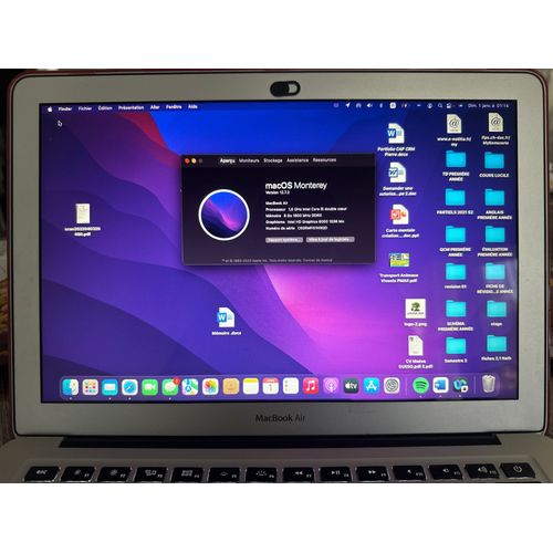 Apple MacBook Air - 13.3" Intel Core i5 - 1.6 Ghz - Ram 8 Go - DD 128 Go