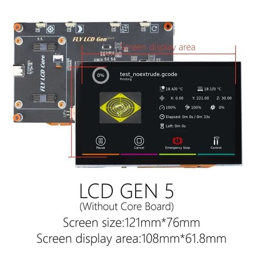 Écran tactile LCD pour Raspberry Pi,pièces d'imprimante 3D,Core DIS,Hdmi,VzBoT Voron,4,3B Plus,2B,FLY hospit43 - LCD5[F42924]