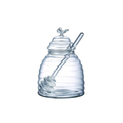 Pot À Miel En Verre Borosilicate Avec Cuillère