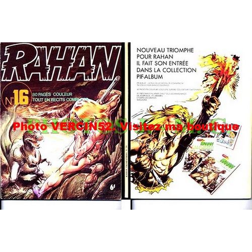 Dieu Bonheur/Le Petit Homme - Rahan N° 16- 1ere Série Vaillant Eo