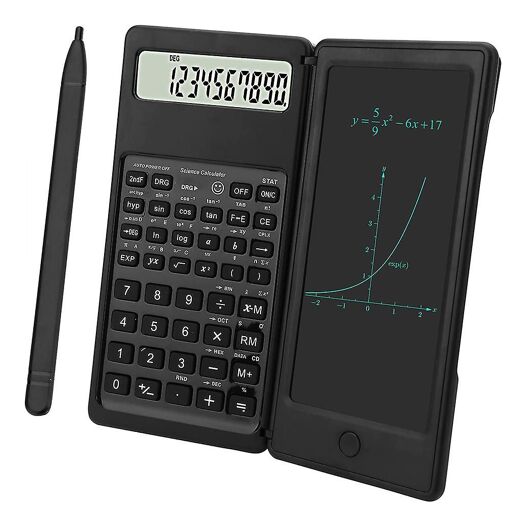 Maizoon Calculatrice Scientifique Avec Tablette D'Écriture – Écran LCD, 240 Fonctions, Noir, Pour Étudiants/Bureau