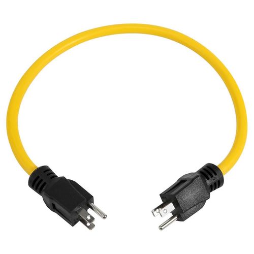 Cordon adaptateur de générateur NEMA 5-15P pour commutateur de transfert, adaptateur de rallonge (3 prises 12AWG 125V) Prise US