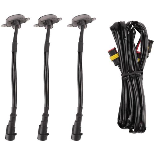 3 Pcs Extérieur Ambre Led Lumières Décoration, Led Avant Calandre Lumières Pour 2004-2019 F250 Calandre Feux De Position