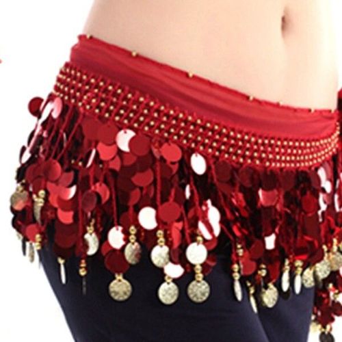 Écharpe De Hanche De Danse Du Ventre Pour Femmes,Ceinture Et Jupe,Pièce De Monnaie Dorée,Pièces De Monnaie De Danse Du Ventre,Accessoires De Jupe