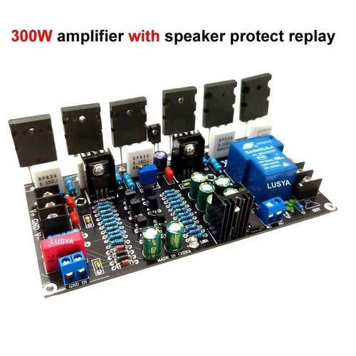 Amplificateur Mono De Puissance 200w,Carte D'ampli À Tube Haute Puissance 1943 + 5200 - Type 300w With Relay