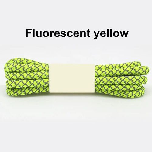 1 Paire Baskets Fluorescentes Sport Dentelle Polyester Paisley Lacets Réfléchissants Ronds Visible Cordon De Sécurité Chaussure Dentelle