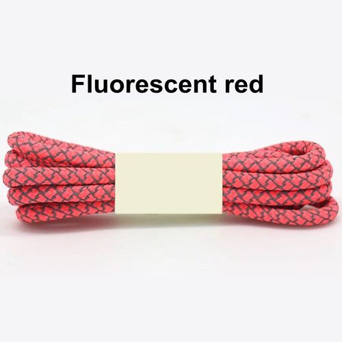 1 Paire Baskets Fluorescentes Sport Dentelle Polyester Paisley Lacets Réfléchissants Ronds Visible Cordon De Sécurité Chaussure Dentelle