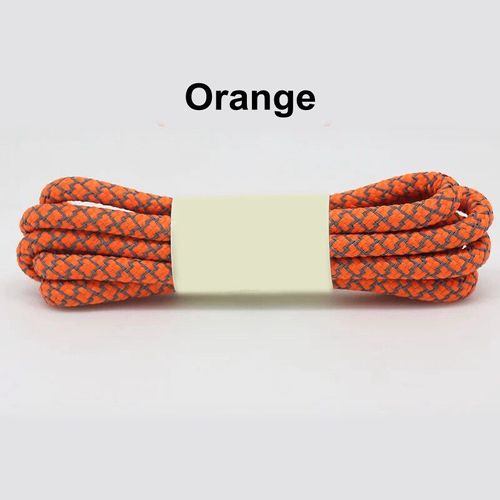 1 Paire Baskets Fluorescentes Sport Dentelle Polyester Paisley Lacets Réfléchissants Ronds Visible Cordon De Sécurité Chaussure Dentelle