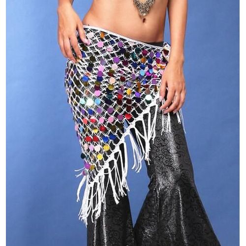 Ceinture En Forme De Triangle,Crochet À La Main,Paillettes,Accessoires De Danse Du Ventre,Écharpe De Hanche,Pièce De Monnaie,Bon Marché