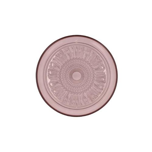 Coffet De 4 Assiettes Plates En Verre 25 Cm Rose