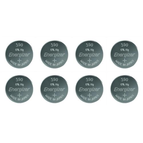 ENERGIZER Lot de 8 Blisters de 1 Pile Oxyde d'Argent pour montre 390/389 SR54 SR1130W