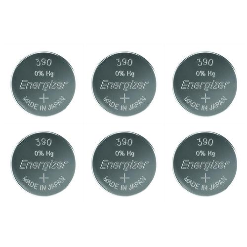 ENERGIZER Lot de 6 Blisters de 1 Pile Oxyde d'Argent pour montre 390/389 SR54 SR1130W