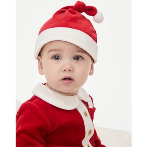 Ensemble 3 Pièces En Coton À Motif Père Noël (Jusqu'au 3 Ans) - Rouge