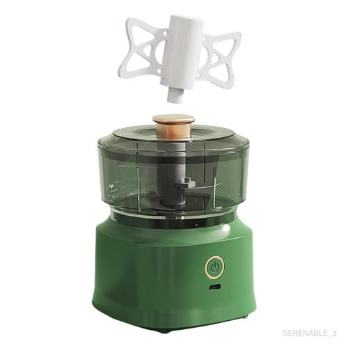 Robot culinaire, mixeur à l'ail, gadget de cuisine polyvalent de 350 ml,  hachoir à viande portable, mini hachoir à ail électrique pour la  nourriture, vert avec mitigeur