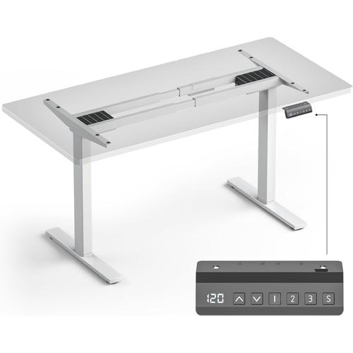 Pied De Bureau Reglable En Hauteur Electrique Avec Deux Moteurs, Bureau Assis Debout Électrique Charge Jusqu'à 100 Kg - Bureau Gamer/Bureau Informatique/Bureau Etudiant Cdf222e-W Blanc