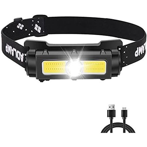 Lampe Frontale Puissante 1000 Lumens, Lampe Frontale Led Rechargeable Avec Lumière Rouge Blanche Et Aimant Amovible Torche Frontale 7 Modes Pour La Course, Le Camping, La Pêche