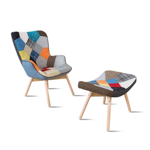 Fauteuil Scandinave Patchwork - Stockholm