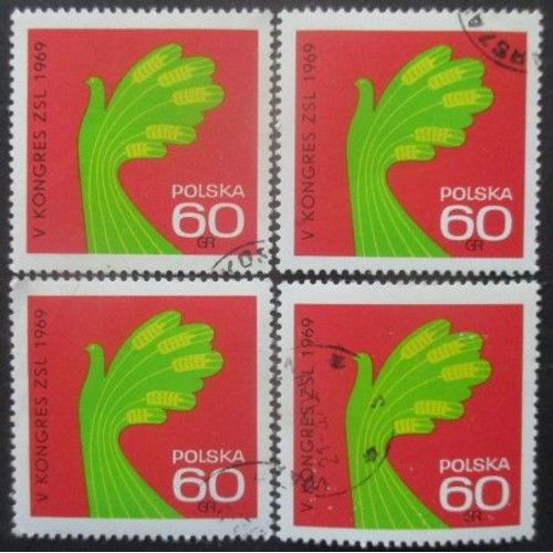 Pologne N°1757 X 4 Oblitéré