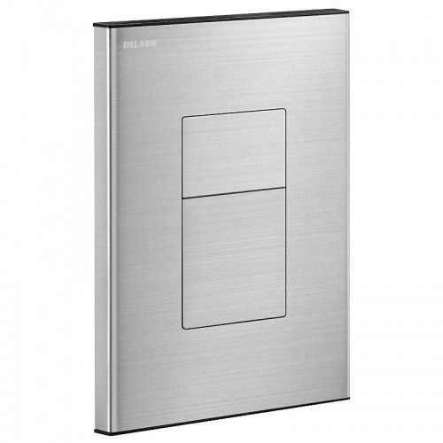 Plaque de commande double touche avec robinet temporisé Tempoflux 3 - inox satiné DELABIE