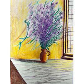 Pastel Huilé Original Nature Morte