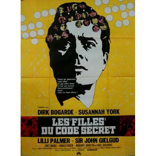 Les Filles Du Code Secret / Sebastian - Affiche Originale De Cinéma - Format 120x160 Cm - Un Film De David Greene Avec Dirk Bogarde, Susannah York, Lilli Palmer, John Gielgud - Année 1968