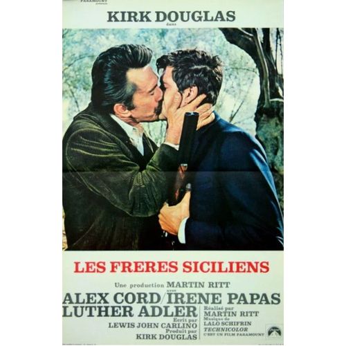 Les Frères Siciliens / The Brotherhood - Affiche Originale De Cinéma - Format 40x60 Cm - Un Film De Martin Ritt Avec Kirk Douglas, Alex Cord, Irene Papas, Luther Adler, Susan Strasberg - Année 1968