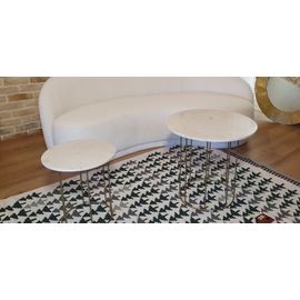 Lot De 2 Tables En Marbre