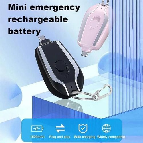 Chargeur De Smartphone Ou Tablette En Porte Clé Micro Et Mini Usb Noir