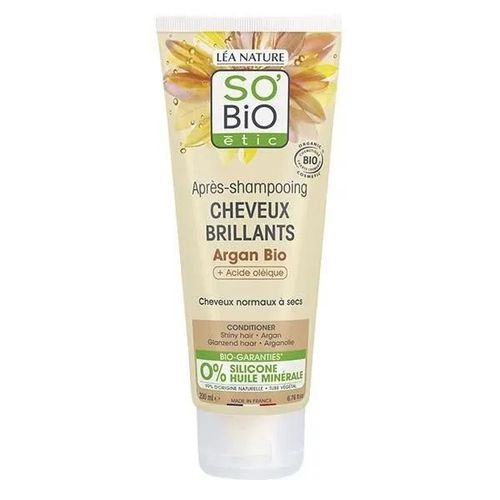 So'bio Étic Cheveux Brillants Après-Shampooing Argan & Acide Oléique Bio 200ml 