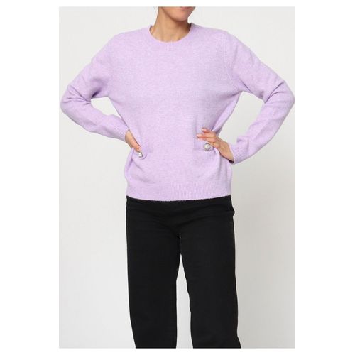 Pull Col Rond Violet Femme