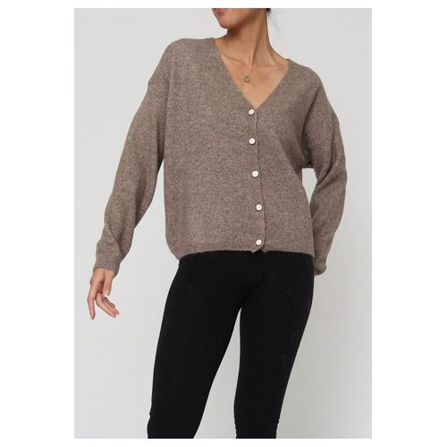 Gilet Cardigan Marron Femme