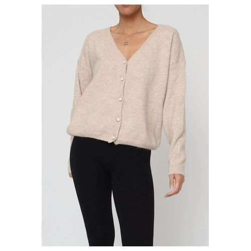 Gilet Cardigan Beige Femme