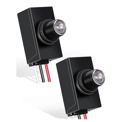 2 Pièces Crépuscule À L¿Aube Capteur Pour L¿Éclairage Extérieur 120-277v Interrupteur Photoélectrique Cellule Photoélectrique Lumière Sen