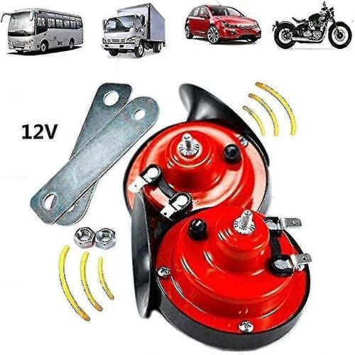 300db Train Horn Pour Camions, Klaxon D¿Air Bruyant Escargot Électrique Double Klaxon, 12v Imperméable À L¿Eau Car Horn Kit Double Klaxons Raging Sound Pour Camions, Voitures, Motorcyc