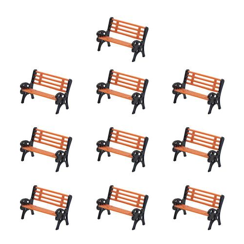 10 Pcs Modèle De Train Ho N O Échelle 1 :75 Banc Chaise Modèle Canapé Street Park Layout Artisanat En Plastique, Jardin/Chemin De Fer Disposition